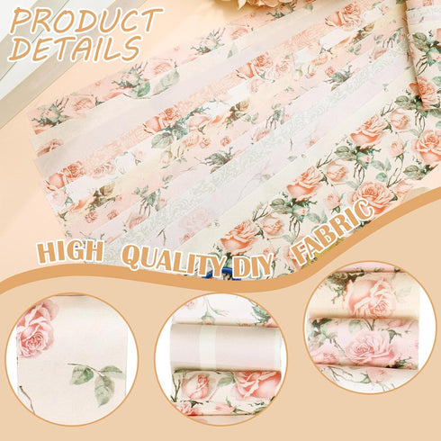 100 Pcs Cotton Fabric Patchwork Quilting Strips 2.56 Inch Precut Patchwork Roll Japanese Style Cotton Fabric Quilting Fabric Strips Craft for DIY ...