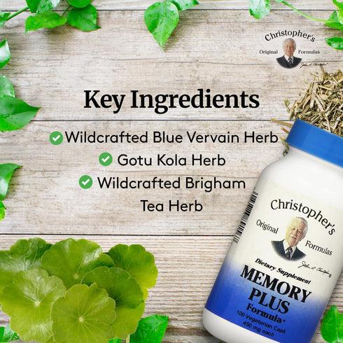 Dr. Christopher's Memory Plus Herbal Blend - Brain Supplements for Memory and Focus - Memory Supplement for Brain - Supports Cognitive Function, E...