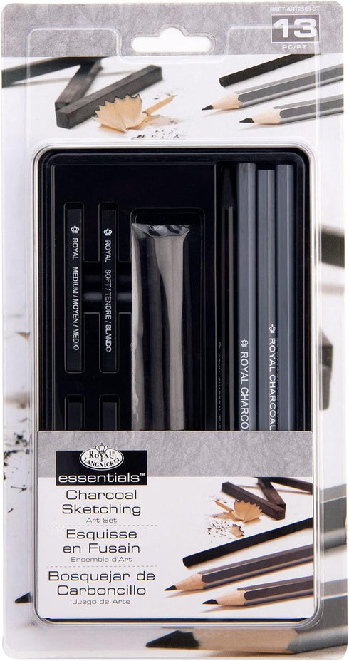 Royal & Langnickel RSET-ART2503 Small Tin Charcoal Drawing Art Set...