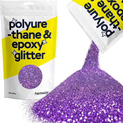 Hemway Polyurethane & Epoxy Resin Glitter 100g / 3.5oz Metallic Crystal Flake Additive for Flooring Jewelry Tumblers Glass Pigment - Microfine (1/...