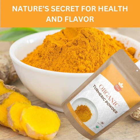 SPICY ORGANIC Turmeric Root Powder – 16 oz. – High Curcumin, Non-GMO Turmeric Spice for Cooking, Skin Care, Golden Milk, and Joint Health Support ...