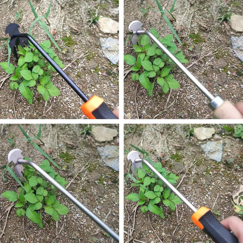 Gardening Hand Weeder Tools, New Weeding Artifact Uprooting Weeding Tool with Handle, Durable Manganese Steel Weed Puller Tool for Vegetable Garde...
