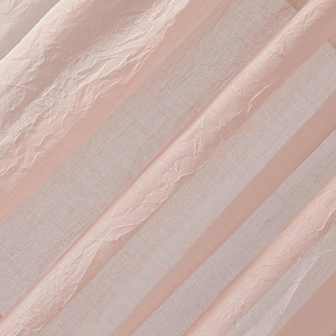 No. 918 Tayla Crushed Texture Semi-Sheer Rod Pocket Curtain Panel, 50" x 84", Blush Pink...