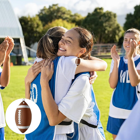 Whaline 36Pcs Sublimation Blank Football Earrings Bulk Double-Sided Heat Transfer Sublimation MDF Earrings with Earring Hooks and Jump Rings for W...