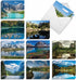 The Best Card Company - 20 Landscape Nature Note Cards Blank (4 x 5.12 Inch) (10 Designs, 2 Each) - Reflections AM1728OCB-B2x10...