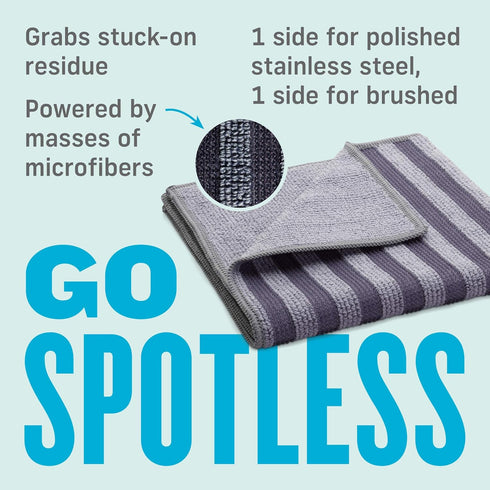 E-Cloth 5-pc Kitchen Bundle, Microfiber Cleaning Cloths Set with Dish Scrubber, Ideal Spotless Cleaner for Granite, Marble, Kitchen, Sink, Dish an...