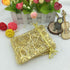 100pcs Sheer Organza Favor Bags For Wedding Baby Shower Rattan Print Gift Bags Samples Display Drawstring Pouches (3x4 inch, gold)...