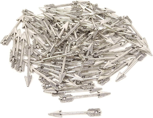 Honbay 100PCS 1.2inch Antique Silver Alloy Arrow Charms Pendant for Jewelry Making or DIY Crafts...