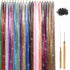 Ruoyi 47 Inches Hair Tinsel Extensions Kit,20 Colors,4000 Strands,Heat Resistant Tinsel Hair Accessory Kit,For Woman And Girls...