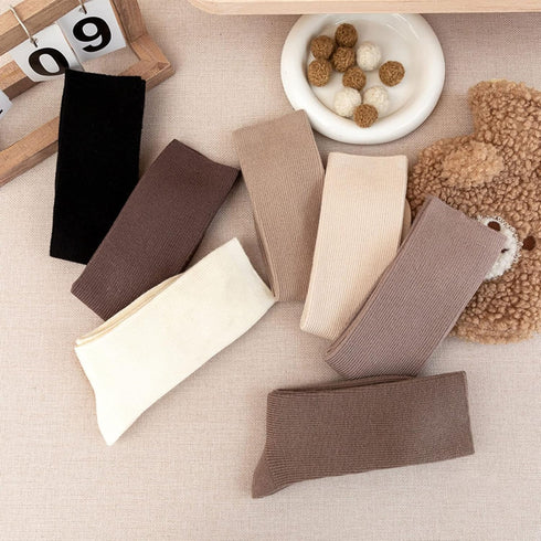 7 Pairs of Comfortable Fashion Wool Socks for Girls, Athletic Soft Socks for Women, Above Ankle Crew Stretch Neutral Socks for All Season...