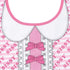 Littleforbig Cotton Waterproof Babydoll Printed Adult Bib with Adjustable Velcro Closure - Pretty in Pink Sissy Bib...