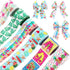 Tigeen 6 Rolls 30 Yards Summer Ribbon Flamingo Wired Ribbon Hawaii Tropical Beach Flip Flops Burlap Ribbons for Summer Wreath Bows Crafts Making, ...