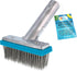 U.S. Pool Supply 5" Stainless Steel Wire Bristle Pool Brush, HD Aluminum Pole Handle - Clean Remove Rust Stains on Concrete, Calcium Build-Up on T...
