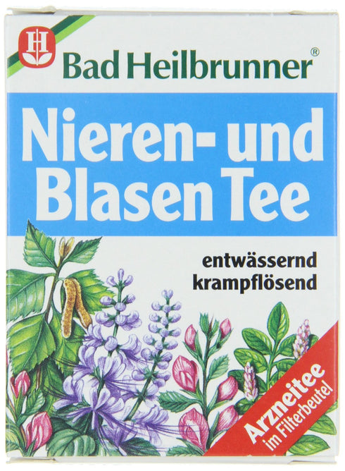 Bad Heilbrunner Nieren und Blasen Tea / kidney and bladder tea(4 Packs each 8 Teabags) - fresh from Germany...