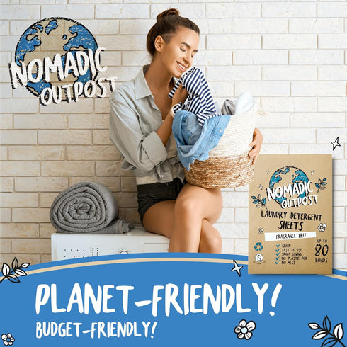 Eco-Friendly Laundry Detergent Sheets - Efficient, Clean, and Freshed, Washer-Friendly Soap Sheet - No Mess & Space-Saving Laundry Strips & Travel...