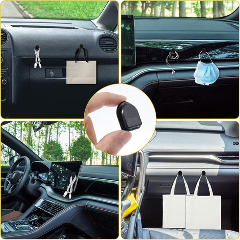 Mini Hooks for Car 20 PCS Key Holder for Car Hooks Dashboard Multifunctional Auto Backseat Hangers Car Hook Small Storage Stick for Key USB Cable ...