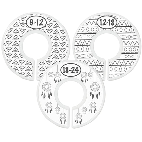 Baby Closet Size Dividers - 7X Boho Nursery Closet Dividers for Baby Clothes - Bohemian Nursery Decor - Baby Closet Dividers for Boy or Girl - [Bo...