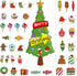 SICOHOME Christmas Bulletin Board Decorations Set 48 Pcs Winter Classroom Decoration Merry Christmas Tree Paper Cutout Christmas Home Wall School ...