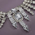 YERTTER Dainty Silver Full Rhinestone Chain Sparkly Collar Chain Choker Statement Tassel Crystal Choker Necklace Adjustable for Party Music Bar Wo...