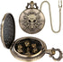 Mini DND Dice Set Steampunk Warlock Pocket Watch Shell Case, 7pcs Polyhedral Metal D&D Dice Set, DND Gifts with Gift Box for Gamer, Role Playing B...