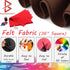 | Felt Fabric | 36" X 36" Square | 1.6mm Thick | Acrylic & Soft Felt | Felt for DIY Crafts, Projects, Sewing (Black, 36" X 36")...