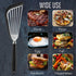 Stainless-Steel Slotted Flex Fish Turner, Set of 2, Kitchen Spatulas for Nonstick Cookware, Cooking Utensils for Flipping Eggs & Pancakes, Heat-Re...