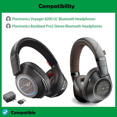 Supreme Comfort Headset Ear Cushions Replacement Ear Pads Headphone Earpads Compatible with Plantronics Voyager 8200 UC/Backbeat Pro2 Stereo Bluet...