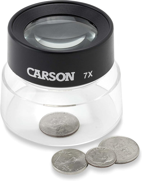 Carson LumiLoupe 7x Pre-Focused Stand Magnifier Loupe (LL-77)...