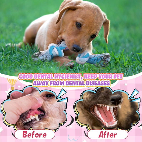 12 Pcs Rope Dog Toys Multi Color Puppy Rope Toy Cotton Puppy Toys Dog Chew Rope Puppy Teething Toys for Small and Medium Dogs Puppies...
