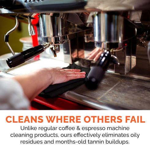 Fox Trot Bar Keepers Friend Coffee Cleaner Panther Pack Microfiber Cleaning Cloth & Scrub Bundle, With A 12oz Coffee Pot Cleaner & Dual-Action Mic...