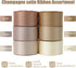Champagne Ribbon 1 Inch Satin Ribbon 6 Rolls Assortment Pale Gold Ribbon for Wedding Silk Antique Gold Ribbon for Baby Shower Ribbon for Gift Wrap...