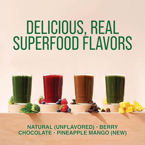 COUNTRY FARMS Super Greens Berry Flavor, 50 Organic Super Foods, USDA Organic Drink Mix (Wheat Grass, Spirulina, Chlorella) Mushrooms & Probiotics...