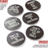 Clever & Funny Coasters for Drinks Absorbent with Box Holder - 6 Piece Ceramic Black Marble Coaster Set - Man Cave Decor...