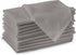 Encasa Cotton Cloth Napkins | Set of 12 | Size 17"x17" | Grey Solid Color | Machine Washable...
