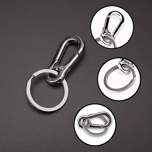 Metal Keyring Keychain Key Ring Chain Holder Organizer for Car/Key Finder, 3 Pack...