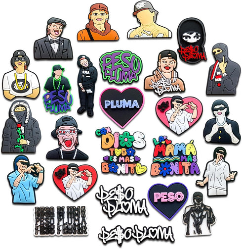 25PCS Shoe Charms Decoration for Clog Sandals, Latin Rapper Charms Accessories...