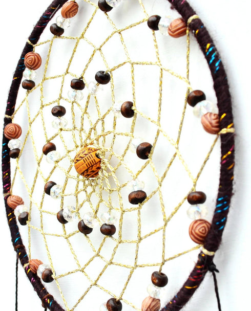 Urdeoms Tree of Life Dream Catchers for Bedroom Adult Brown Boho Dream Catcher Wall Decor for Girls Chakra Crystal Healing Stones Hanging Ornament...