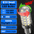 12V 40W E12 LED Candelabra Light Bulbs 4W Daylight White 6000K 450Lm Low Voltage AC12-24V/DC10-30V for RV Camper Marine Boat Landscape Lighting Ic...