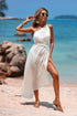 Eicolorte Beach Wrap Maxi Skirt for Women Bathing Suit Swim Bikini Cover Up Sarong (White, 4-12)...
