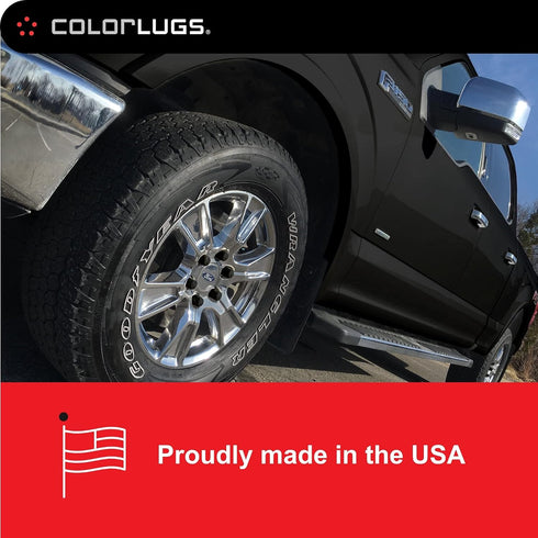 ColorLugs Vinyl Lug Nut Cover | Black | Flexible Fit Wheel Lug Nut Cap | Fits 21-23 mm | Pack of 25 | Includes Deluxe Extractor | Made in The USA...