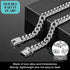 Dog Chain Diamond Collar Walking Metal Chain Collar with Design Secure Buckle, Pet Collar Jewelry Accessories for Small Medium Large Dogs Cats (Si...