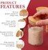 Houseables Glass Spice Jars, Storage Containers, Airtight Bamboo Lid, 12 Pack, 6 oz, Food Canister Sets For Kitchen Counter, Jar, Lids, Flour, Bro...