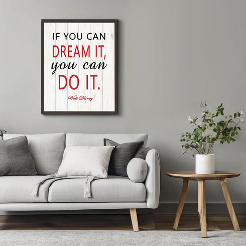Posterizer 1 pcs-if you can dream it , you can do it- Walt Disney-Motivational & Inspirational Art-Kids Room Art-Gift for Daughter, Son, Kids- UNF...