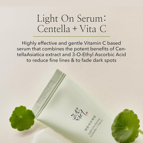 Beauty of Joseon Light On Serum Vitamin C Centella Dark Spot Fine Lines Pigmentation Correcting Serum, Hydrating Moisturizer, Korean Skin Care for...