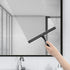 HIWARE All-Purpose Shower Squeegee for Shower Doors, Bathroom, Window and Car Glass - Black, Stainless Steel, 12 Inches...