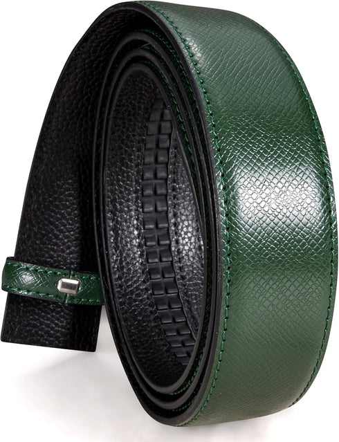 Barry.Wang Mens Belt Ratchet Buckle Strap Only Genuine Leather Slide Belts Automatic Buckles Replacement Wedding Casual...
