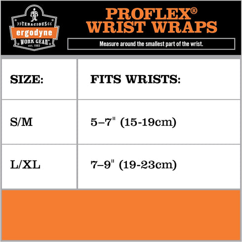 Ergodyne ProFlex 420 Wrist Wrap with Thumb Loop, Black, Large/X-Large...