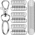 50PCS Metal Lobster Claw Clasp with Key Rings, 25PCS Keychains Clips Hooks and 25PCS Key Chain Rings, keychain accessories, keychain Rings making ...
