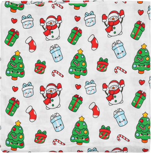 Muslin Swaddle Blanket for Unisex, Soft Breathable and Skin-Friendly Baby Swaddles for Boys & Girls, Newborn Receiving Blanket, Christmas Blankets...