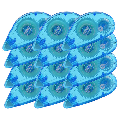 Glue Runner Permanent, Double Sided Adhesive Scrapbook Runner Tape Roller, 0.3-inch by 360-Inch, Permanent Adhesive Dots Roller Applicator, 12 Pac...
